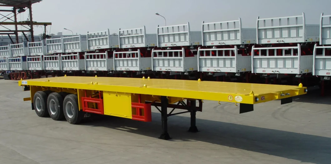 2022 40FT Platform Chassis Flatbed Container Transport Truck Trailer Shipping Container Carrier Flat Bed Semi Trailer