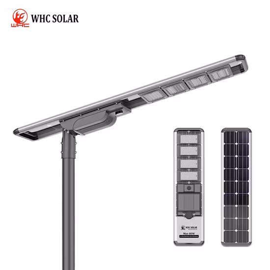 OEM Aluminum All in One Solar Street Light 30W 40W 50W 60W 80W 100W Integrated Public LED Street Light Garden Light with Motionsensor Discount for Road Lighting